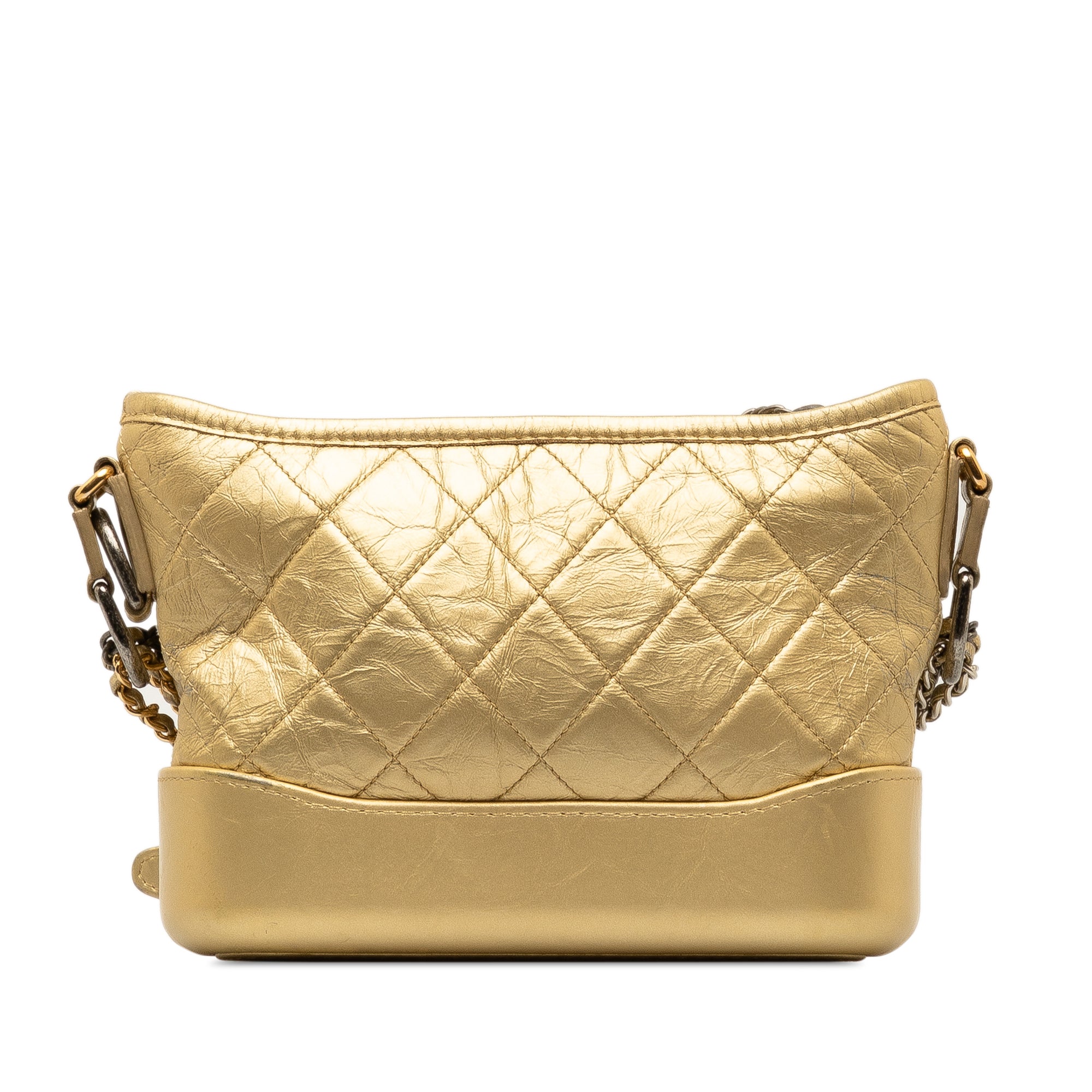 Chanel | Pre-Owned Small Metallic Lambskin Gabrielle Crossbody | Gold
