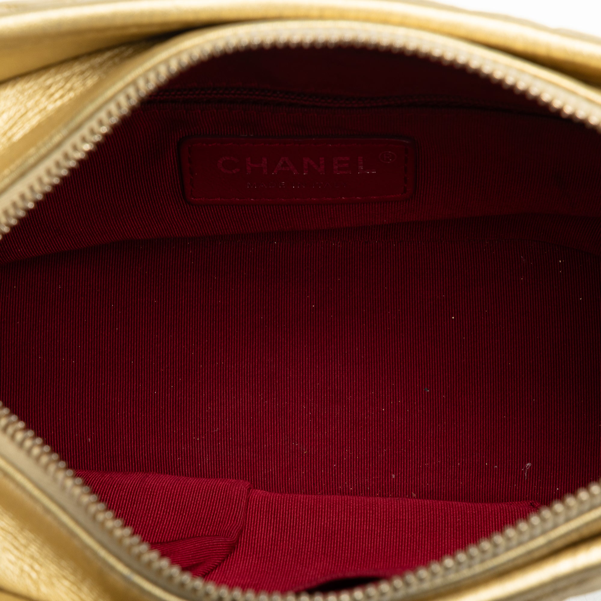 Chanel | Pre-Owned Small Metallic Lambskin Gabrielle Crossbody | Gold