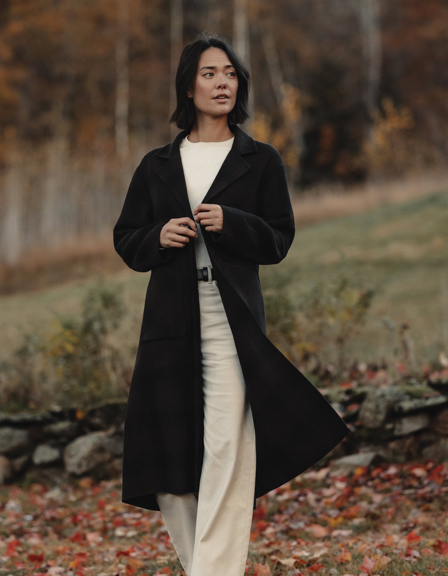 Women | Duster Coat | Midnight Brown Plaid