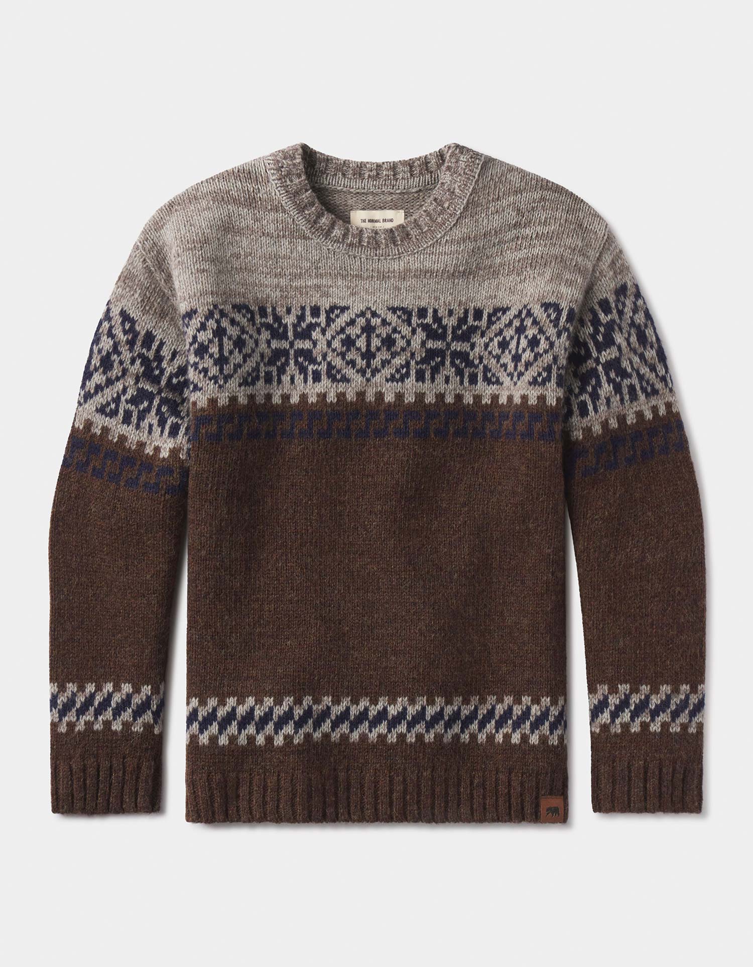 Men | Fair Isle Crew | Brown Multi