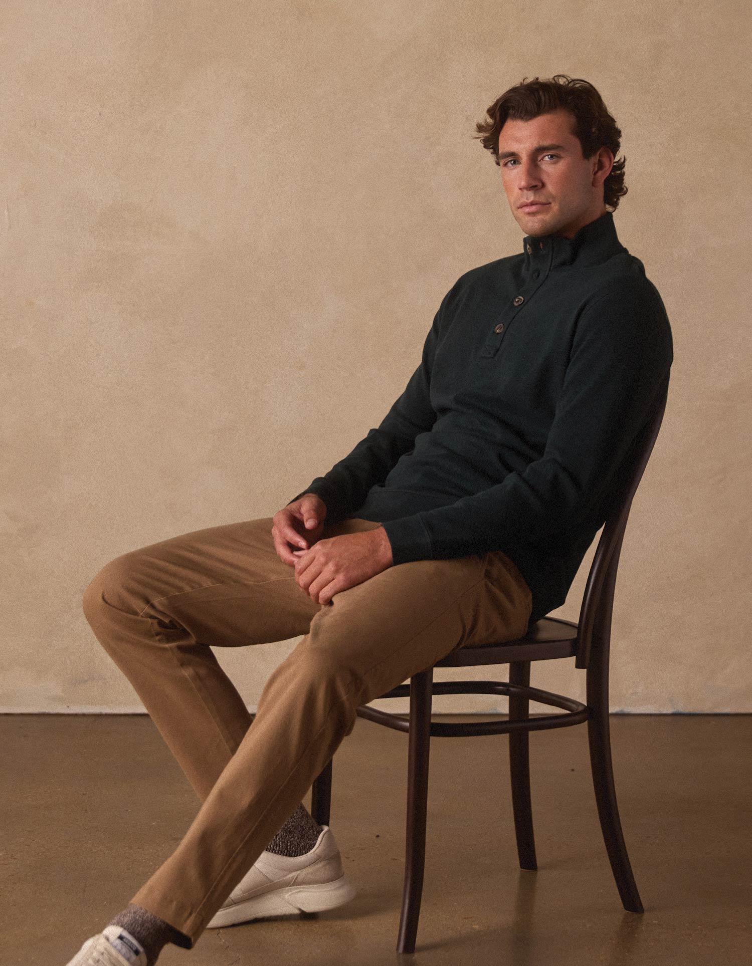 Men | Puremeso Button Popover | Emerald
