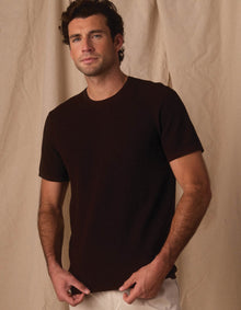 Men | Driftknit Sweater Tee | Dark Brown