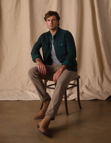 Men | Textured Knit Shirt | Emerald