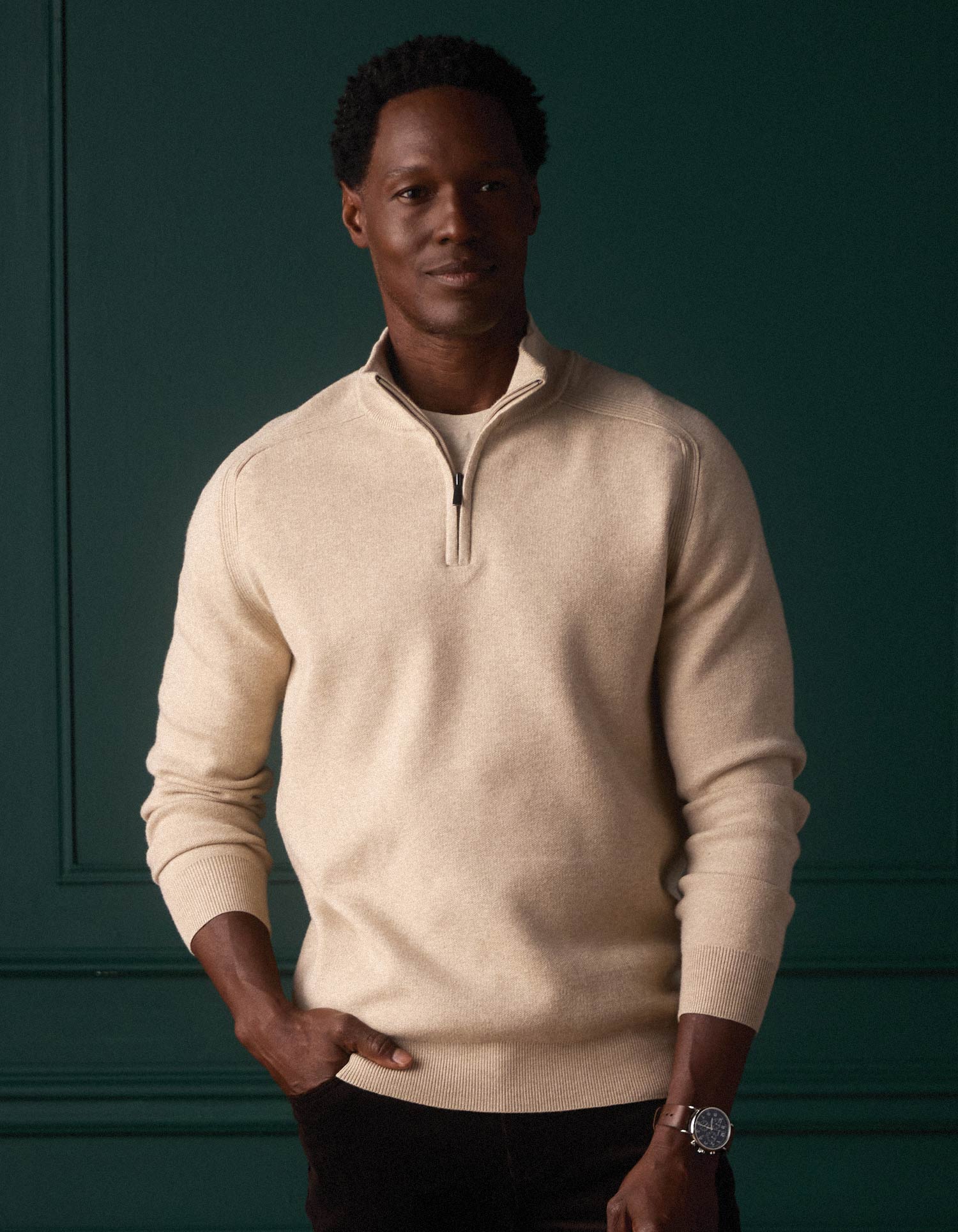 Men | Cooper's Landing Quarterzip | Oatmeal