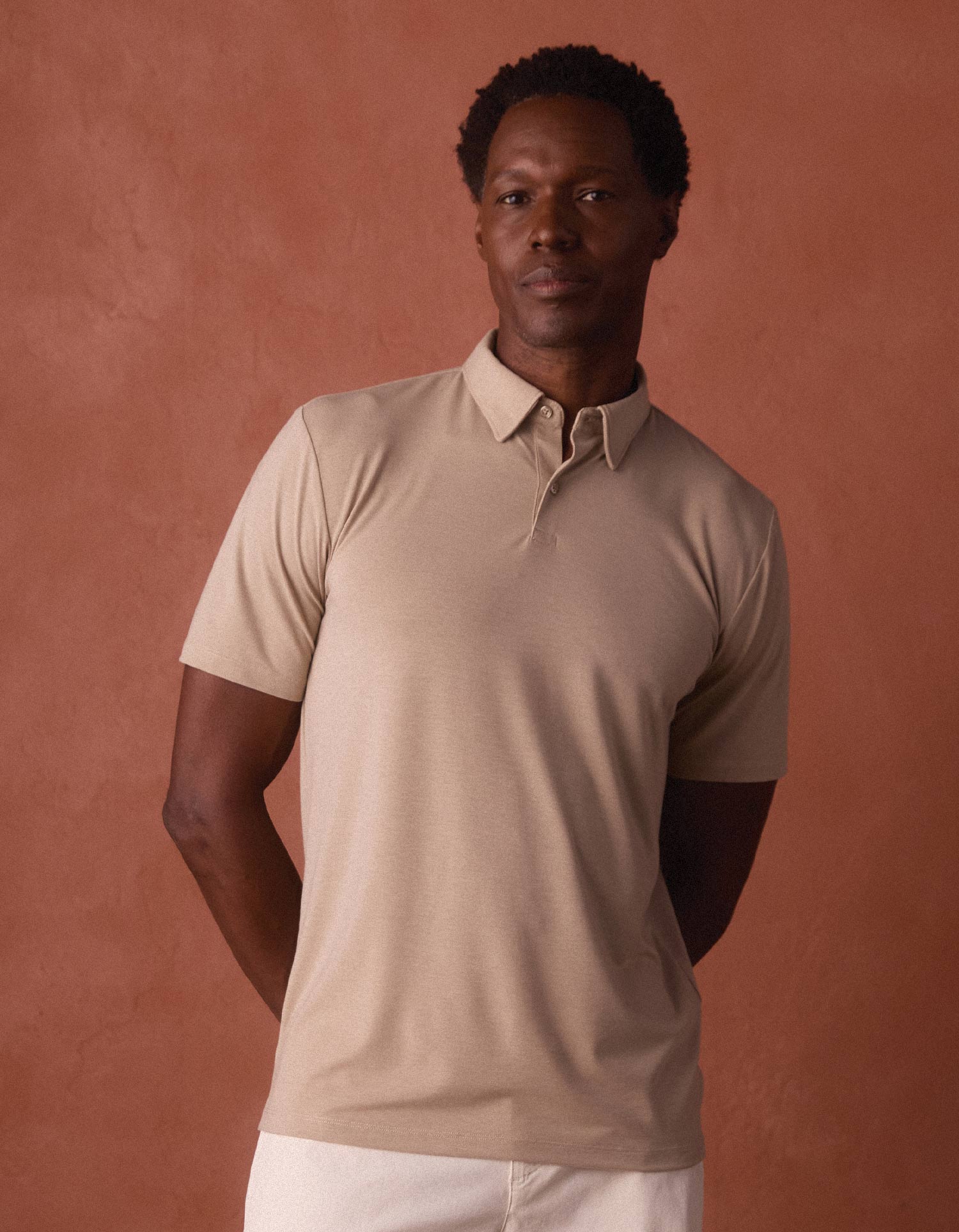Men | LuxeJersey Polo | Fawn