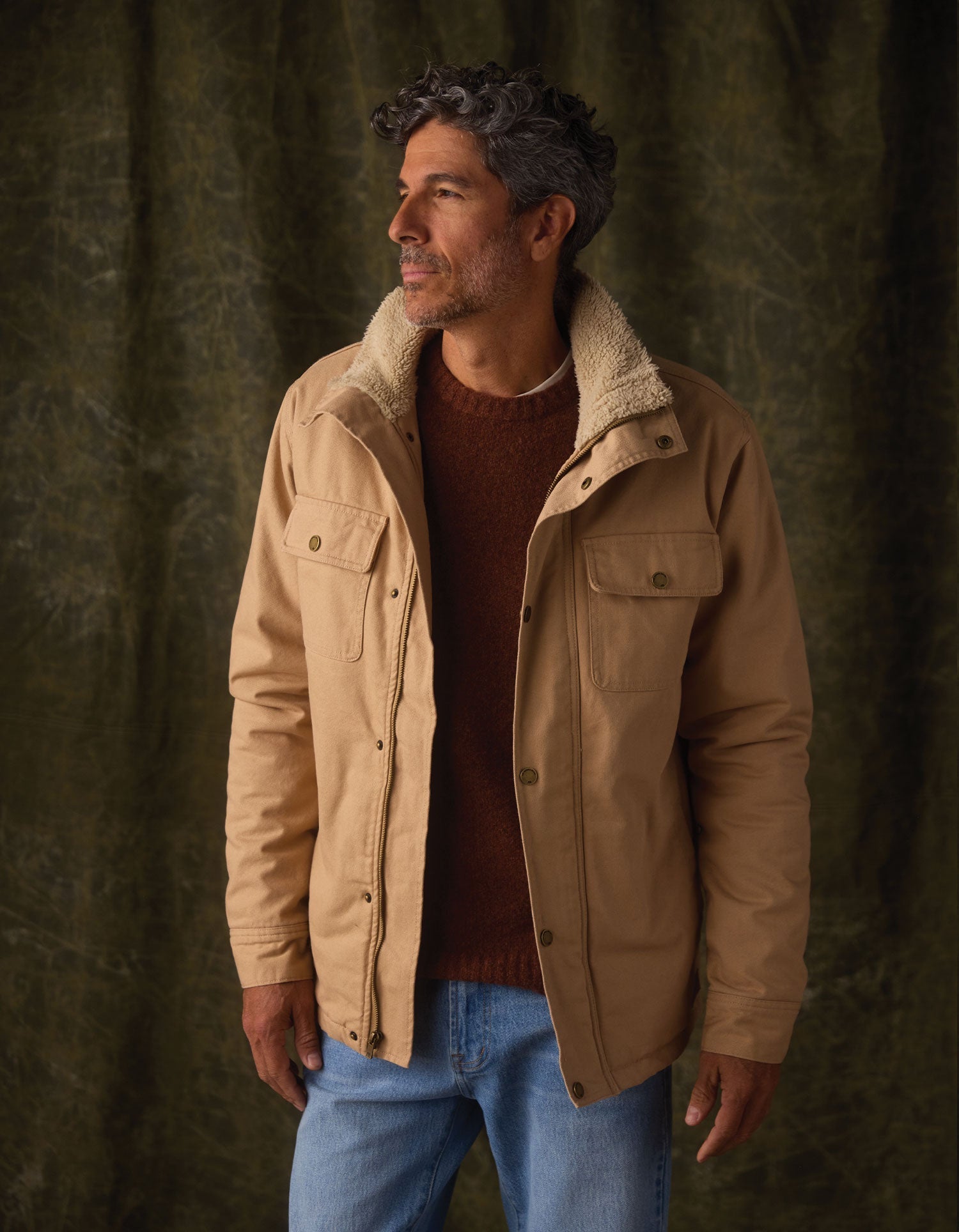 Men | Canvas Chore Coat | Camel