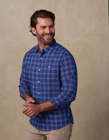 Men | Jasper Button Down | Faded Denim Check