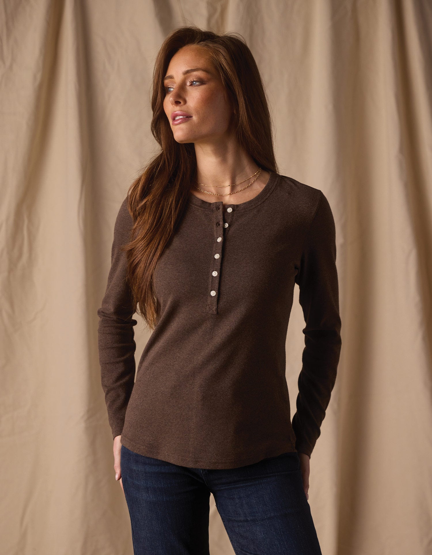 Women | Puremeso Henley | Java