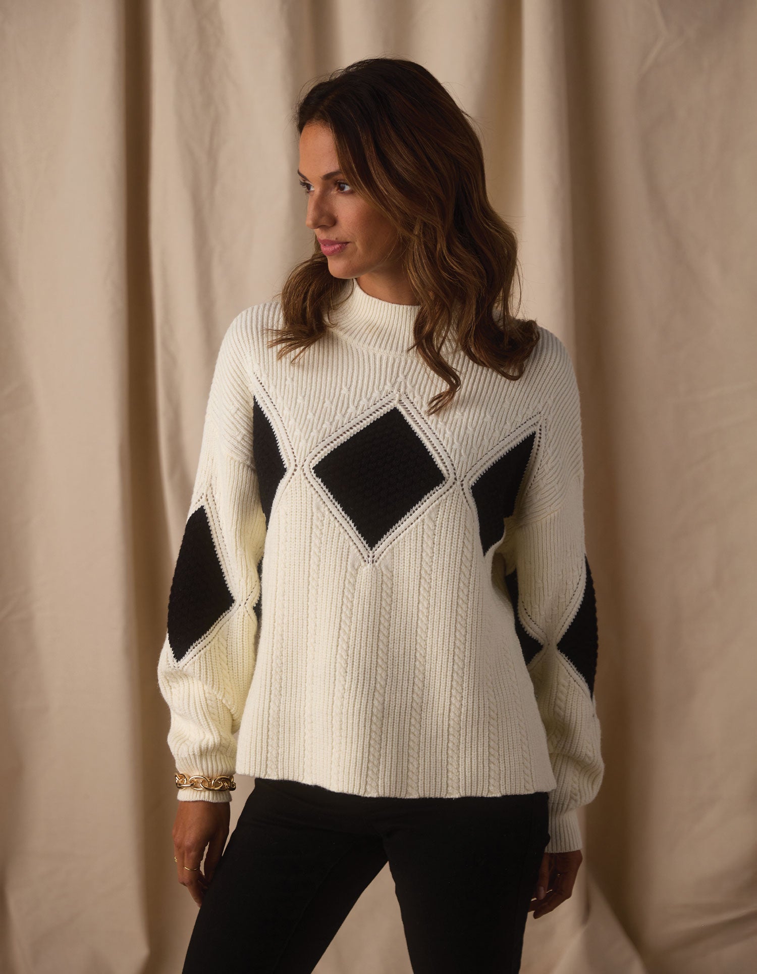 Women | Celeste Sweater | Cream/Black