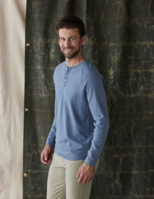 Men | Puremeso Everyday Henley | Slate Blue