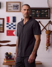 Men | Cotton Pique Camp Shirt | Phantom