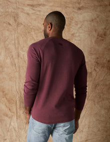Men | Puremeso Everyday Henley | Wine