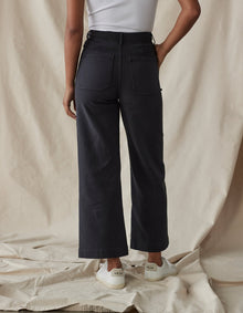 Women | Comfort Terry Wide Leg Crop Pant | Phantom