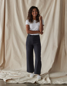 Women | Comfort Terry Wide Leg Crop Pant | Phantom