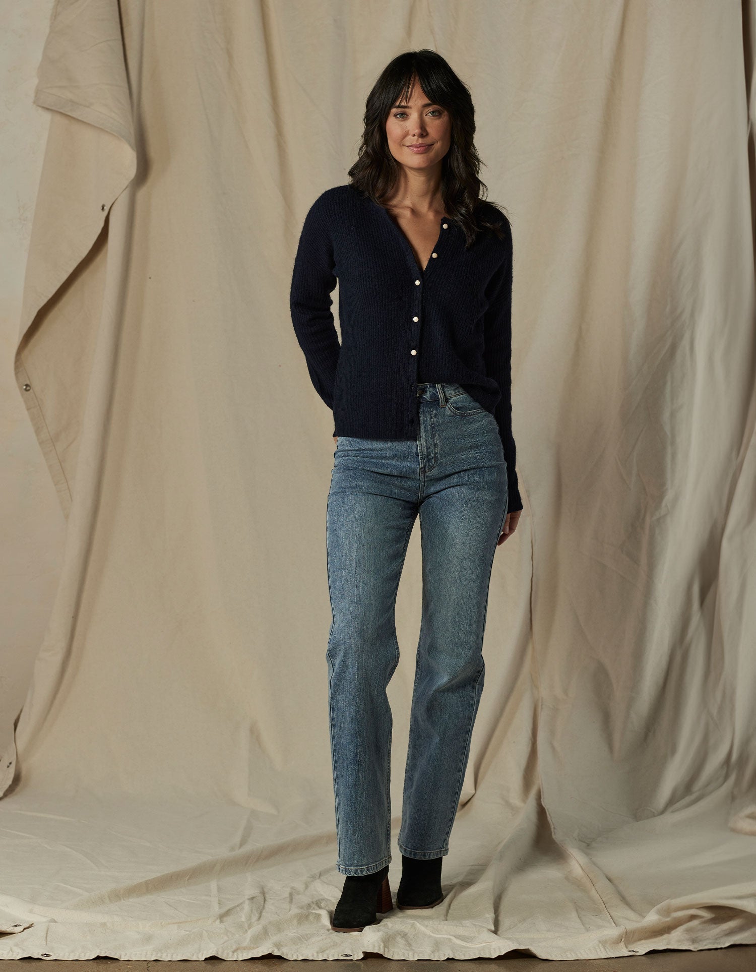 Women | Marianna Cardigan Top | Navy