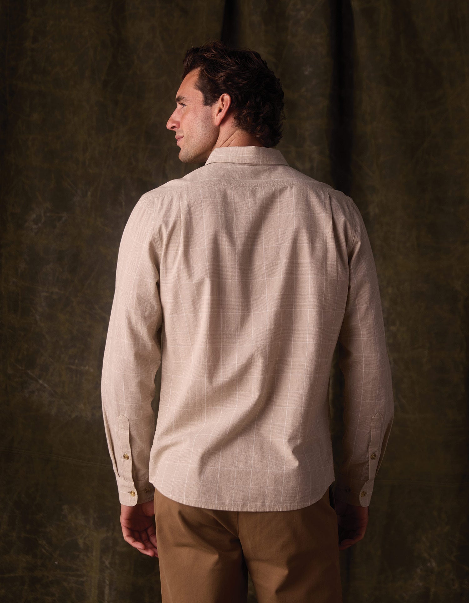 Men | Nikko Classic Button Up | Tan Plaid