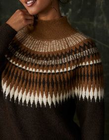 Women | Nomad Fair Isle Sweater | Espresso Multi