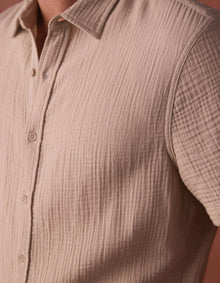 Men | Kalo Short Sleeve Button Up | Pumice