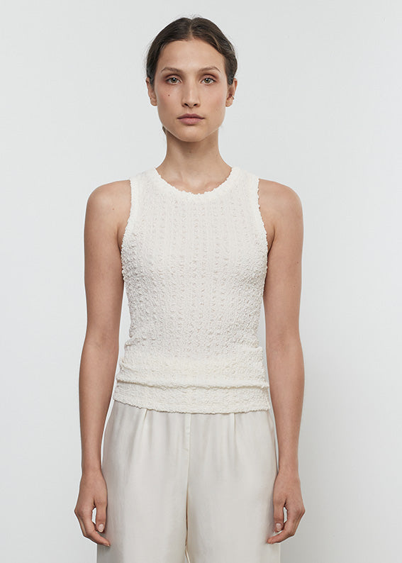 Puckered Sheath Tank | Vanilla