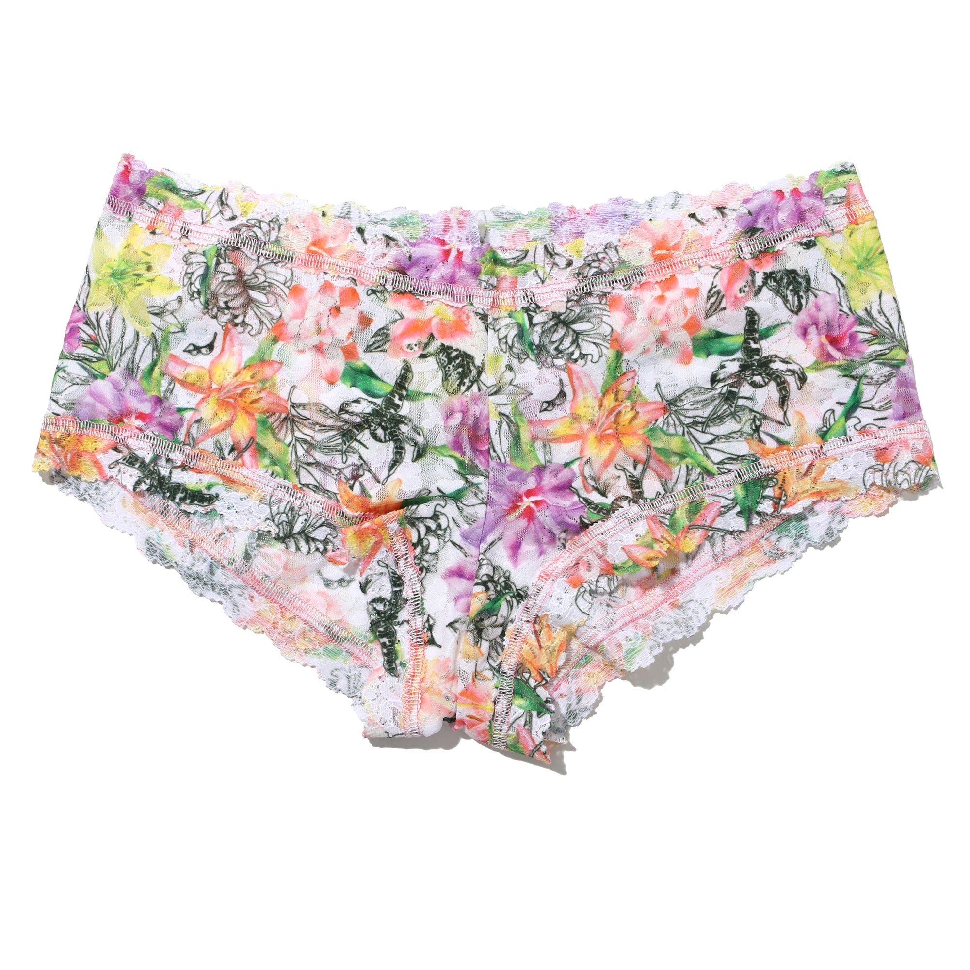 Signature Lace Boyshort | Botany (White)