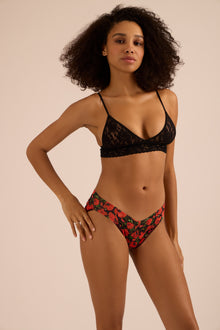 Signature Lace V-Kini | Poppy Holiday (Black)