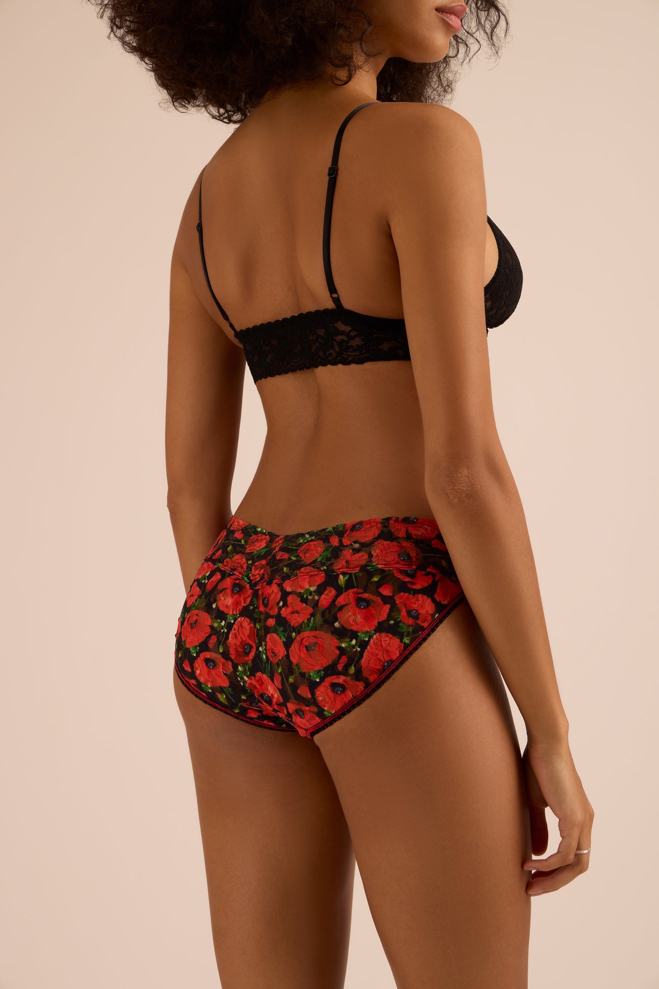 Signature Lace V-Kini | Poppy Holiday (Black)