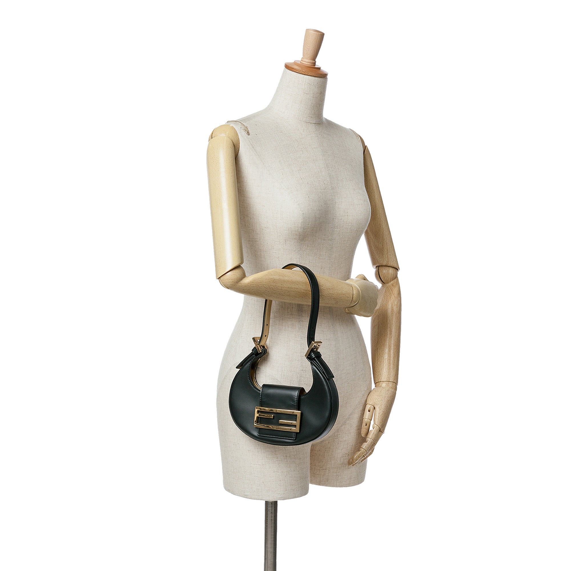 Fendi | Pre-Owned Mini Leather Cookie Hobo | Black