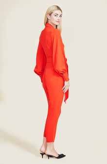Fluid Crepe Full Sleeve Jumpsuit | Poppy