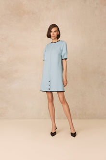 Double Face Jersey Reversible Tunic Dress | Navy/Frost