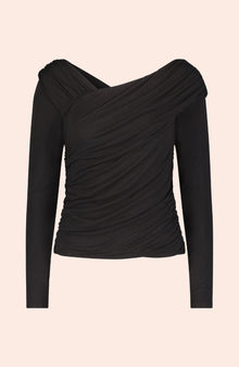 Jersey Draped Top | Black