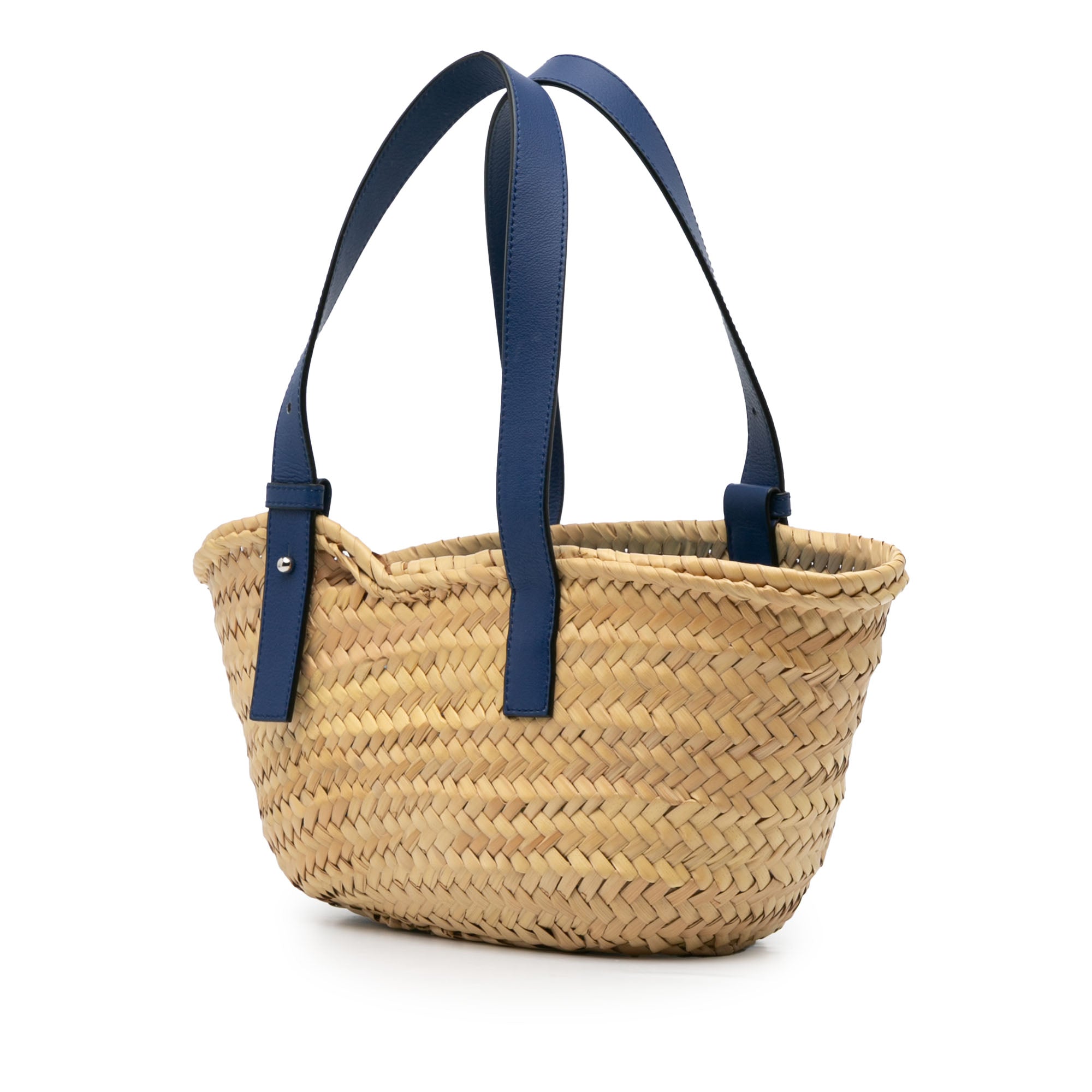 Loewe | Pre-Owned Small Raffia Basket Tote | Brown/Beige