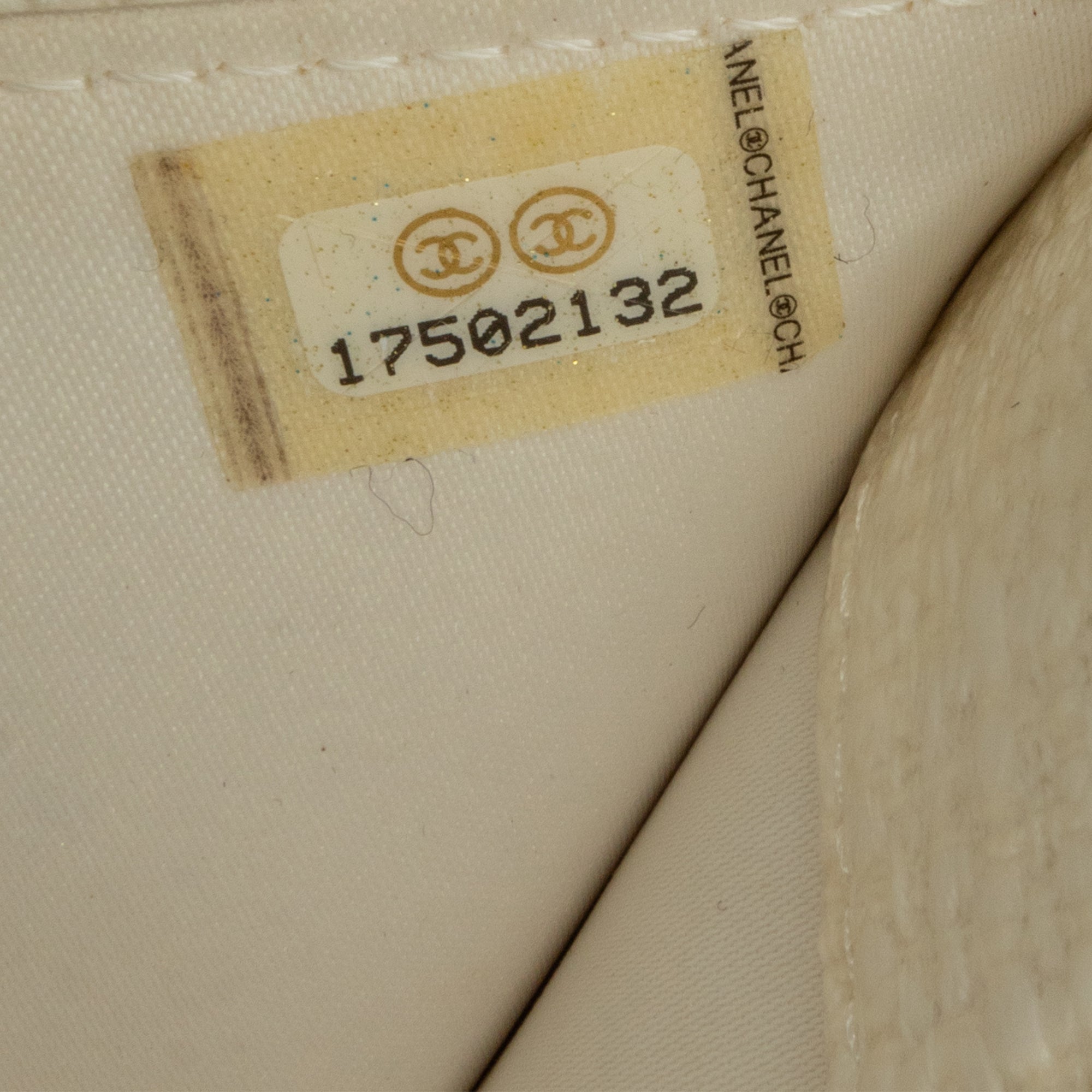 Chanel | Pre-Owned CC Coated Tweed Wallet On Chain - II | Brown/Beige