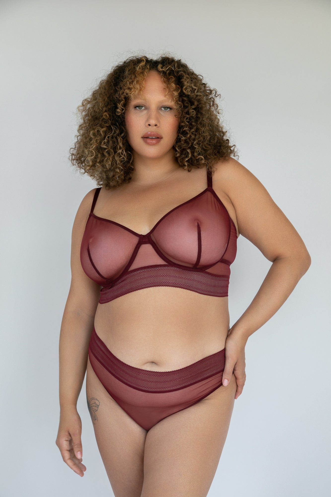 Bare Underwire Full Cup Longline Bra | Bloodstone