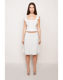 Paloma Skirt In Cotton Eyelet | White