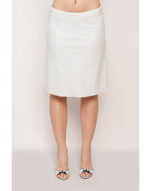 Paloma Skirt In Cotton Eyelet | White