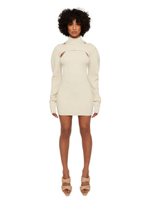 Womens | Rib Knit Shrug | Light Cream