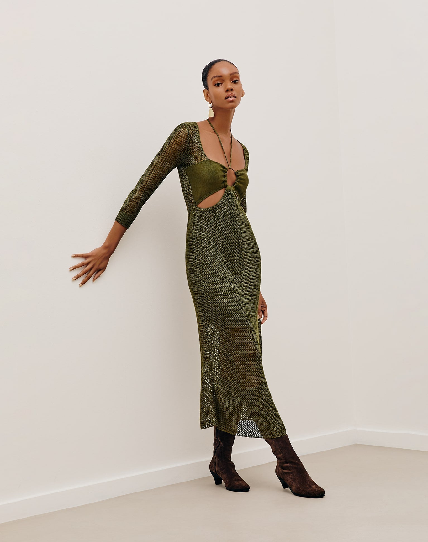 Penny Long Dress | Avocado