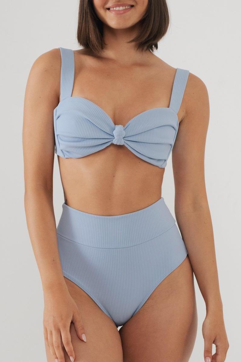 Added Coverage High Rise Bikini Bottom | Peri Rib