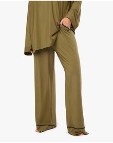 Piped Wide Leg Pant | Fern x Black