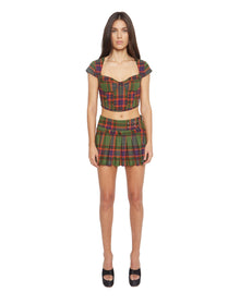 Plaid Corset | Plum/Burnt Orange Plaid