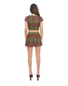 Plaid Corset | Plum/Burnt Orange Plaid