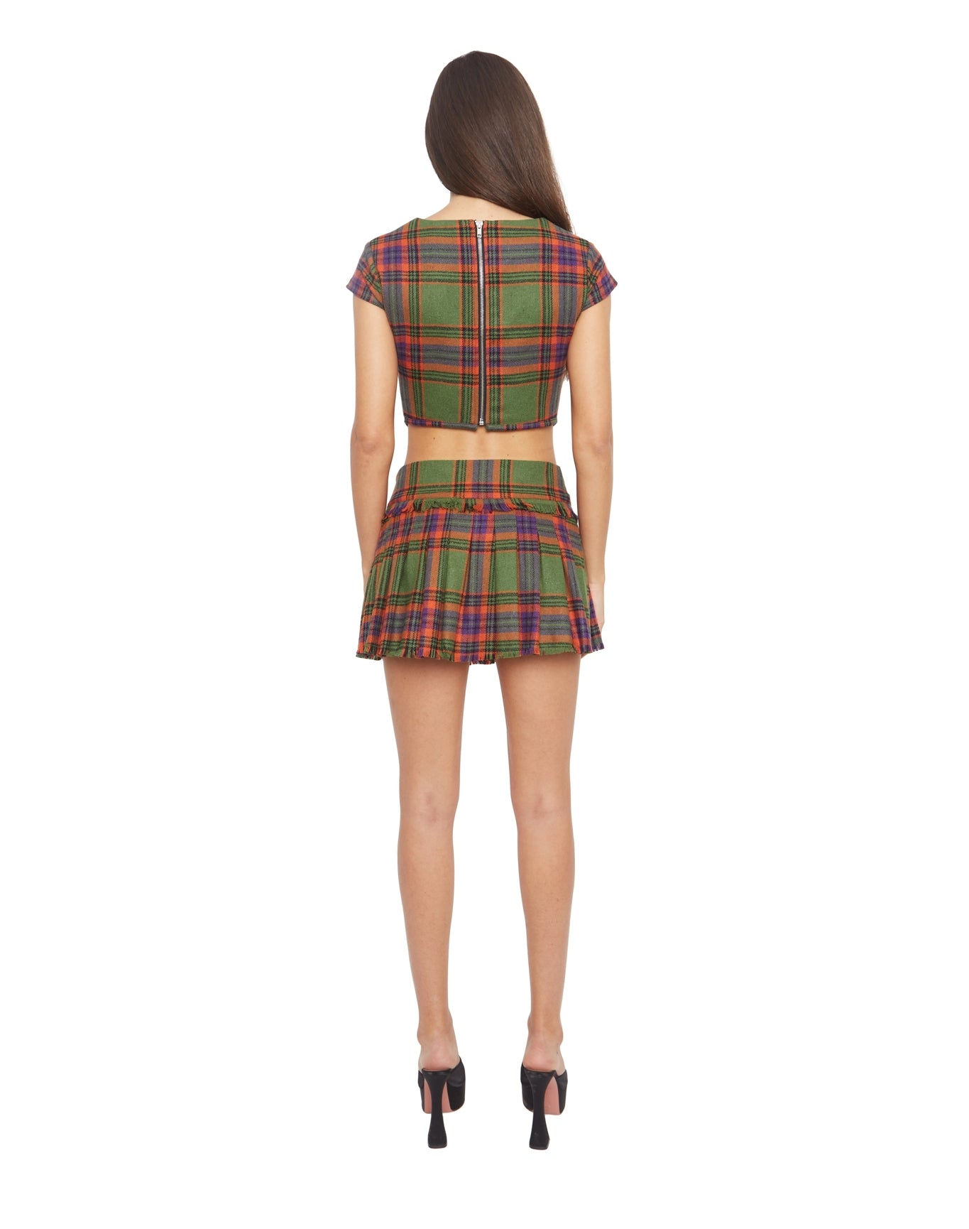 Plaid Corset | Plum/Burnt Orange Plaid