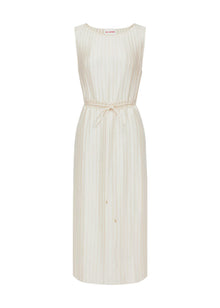 Pleated Dress | Beige