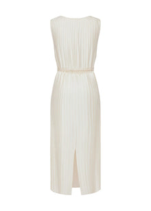 Pleated Dress | Beige