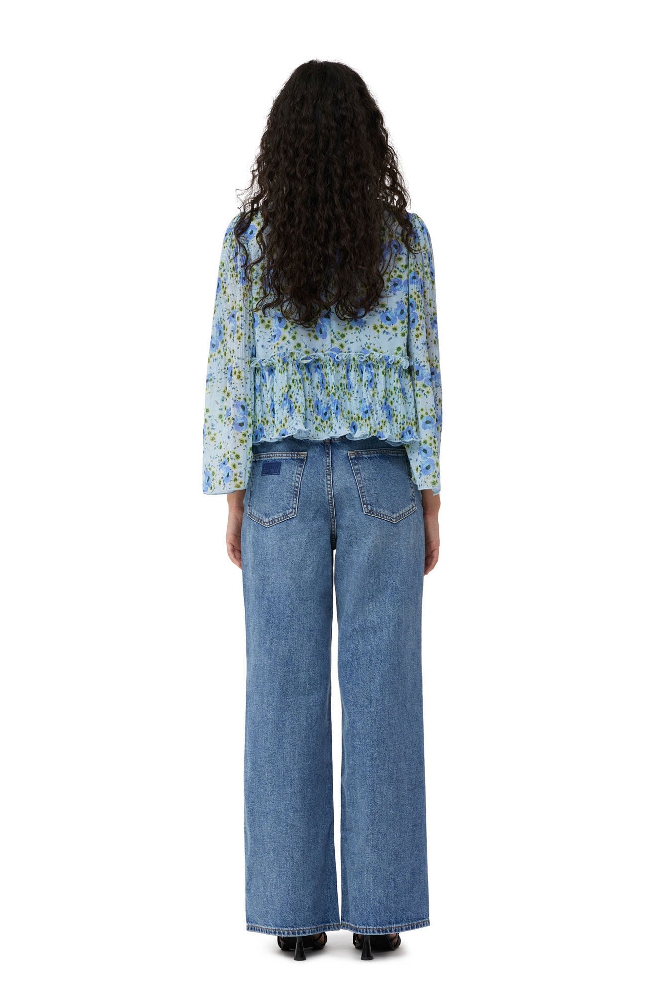 Pleated Georgette Blouse | Ice Water