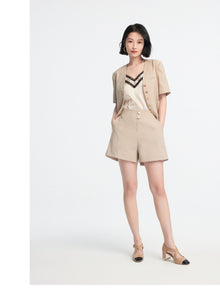 Pleated Shorts | Khaki