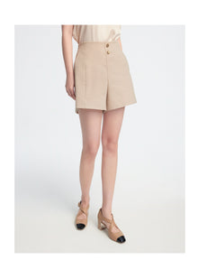Pleated Shorts | Khaki