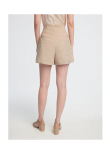 Pleated Shorts | Khaki
