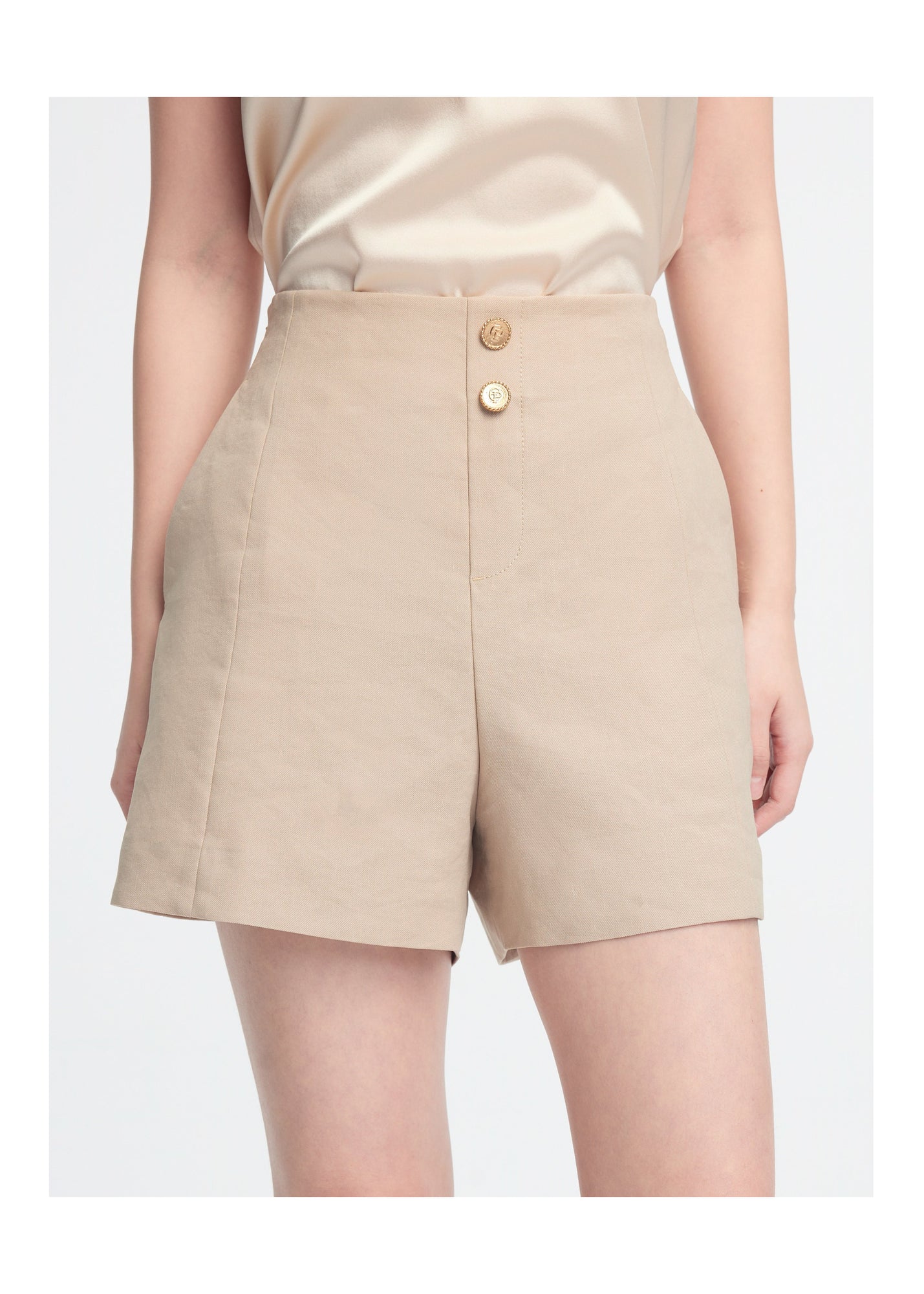 Pleated Shorts | Khaki