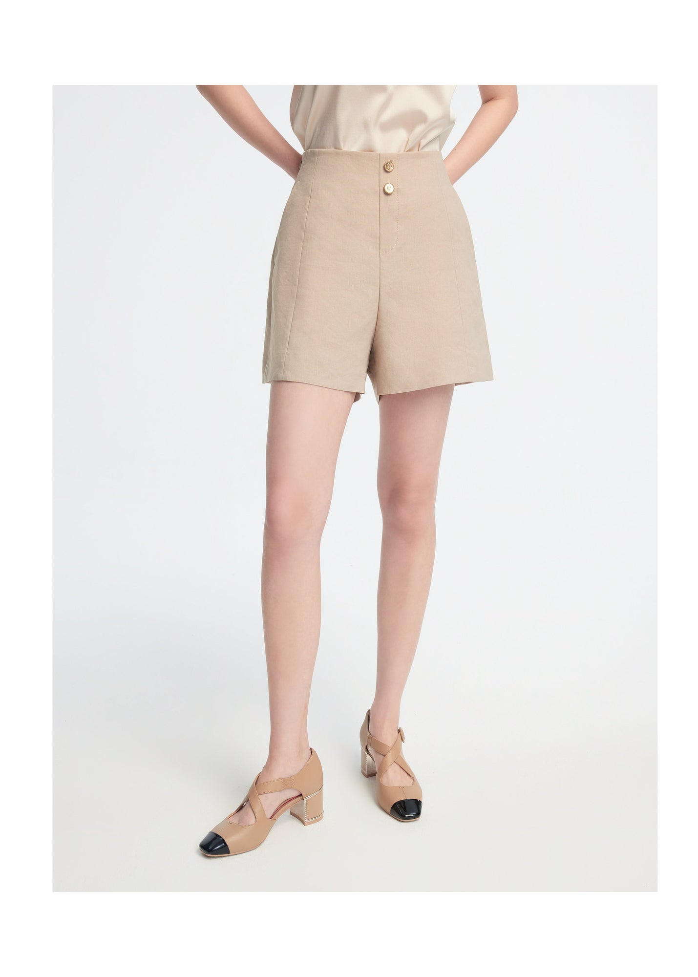Pleated Shorts | Khaki